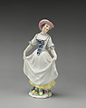 Dancing girl, Chelsea Porcelain Manufactory (British, 1744–1784), Soft-paste porcelain, British, Chelsea