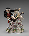 Pantaloon and Columbine, Chelsea Porcelain Manufactory (British, 1745–1784, Red Anchor Period, ca. 1753–58), Soft-paste porcelain, British, Chelsea