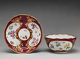 Bowl and tray, Chelsea Porcelain Manufactory (British, 1745–1784, Gold Anchor Period, 1759–69), Soft-paste porcelain, British, Chelsea