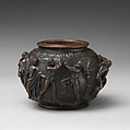 Vase with scenes of wrestling, Bronze, possibly Italian