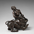 Samson and the Lion, Bronze, with red-brown natural patina, remains of dark brown lacquer, probably Italian