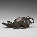 Oil lamp in the form of a grotesque animal, School of Andrea Briosco, called Riccio (Italian, Trent 1470–1532 Padua), Bronze, Possibly France or the Netherlands