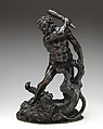 Hercules and the Nemean Lion, Bronze, with brown lacquer patina, Italian or German