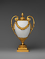 Vase, Designed by Matthew Boulton (British, Birmingham 1728–1809 Birmingham), White opaque glass, gilt-bronze mounts, British, Birmingham