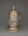 Tankard (one of a pair), Edward Farrell (British, 1779–1850), Silver, gilded silver, British, London