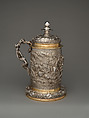 Tankard (one of a pair), Edward Farrell (British, 1779–1850), Silver, gilded silver, British, London