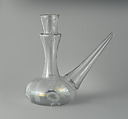 Drinking bottle (Porrón), Glass; blown, a retorti, Spanish, probably Barcelona (Façon de Venise)