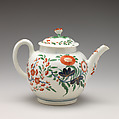 Teapot, Worcester factory (British, 1751–2008), Soft-paste porcelain with enamel decoration and gilding, British, Worcester