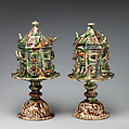 Dovecote (one of a pair), Style of Whieldon type, Lead-glazed earthenware (creamware), British, Staffordshire