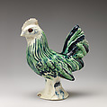 Cock (one of a pair), Style of Whieldon type, Lead-glazed earthenware, British, Staffordshire