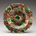 Soup plate, Style of Whieldon type, Lead-glazed earthenware, British, Staffordshire