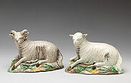 Sheep, Ralph Wood the Younger (British, Burslem 1748–1795 Burslem), Lead-glazed earthenware, British, Burslem, Staffordshire