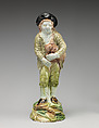 Boy with bagpipes, Ralph Wood the Younger British, Lead-glazed earthenware, British, Burslem, Staffordshire
