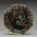 Dish, Whieldon type, Lead-glazed earthenware, British, Staffordshire