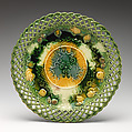 Plate, Style of Whieldon type, Glazed earthenware, British, Staffordshire