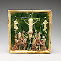 Tile, Whieldon type, Cream-colored earthenware, British, Staffordshire