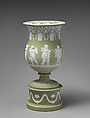 Vase and pedestal, Josiah Wedgwood and Sons (British, Etruria, Staffordshire, 1759–present), Jasperware, British, Etruria, Staffordshire