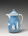Chocolate pot with cover (part of a set), Josiah Wedgwood and Sons (British, Etruria, Staffordshire, 1759–present), Jasperware, British, Etruria, Staffordshire