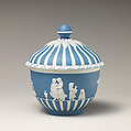 Sugar bowl with cover (part of a set), Josiah Wedgwood and Sons (British, Etruria, Staffordshire, 1759–present), Jasperware, British, Etruria, Staffordshire