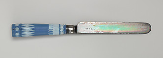 Dessert knife, Josiah Wedgwood and Sons  British, Jasperware, metal, British, Staffordshire