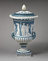 Urn with cover, Jan (or Jean) de Vaere (or Devaere) (Flemish, 1754–1830), Jasperware, British, Etruria, Staffordshire