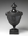 Urn (one of a pair), James Neale, Black basalt ware, British, Hanley, Staffordshire