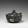 Sugar bowl with cover (part of a set), Josiah Wedgwood and Sons (British, Etruria, Staffordshire, 1759–present), Basalt ware, British, Etruria, Staffordshire
