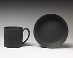 Cup and saucer (part of a set), Wedgwood and Co., Basalt ware, British, Etruria, Staffordshire