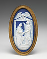 Minerva receiving Holy Roman Emperor Francis II (1768–1835) (r. 1792–1804), afterwards Emperor Francis I of Austria, (r. 1804–35), Josiah Wedgwood and Sons British, Jasperware, British, Etruria, Staffordshire