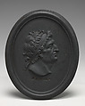 Medallion, Josiah Wedgwood  British, Black basalt ware, British, Etruria, Staffordshire