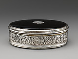 Box, Probably by John Lacy, Silver, tortoiseshell, British, London