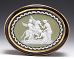 The Muses Watering Pegasus on Mount Helikon, Plaque designed by John Flaxman (British, York 1755–1826 London), Tortoiseshell, gold, jasperware, British