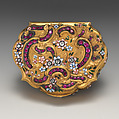 Snuffbox, Gold, enamel, rubies, diamonds, British