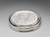 Tobacco box, Edward Cornock (active 1701–31), Silver, British, London