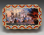 Snuffbox with naval battle scenes, Jean Louis Richter (1766–1841), Gold, enamel, Swiss