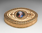 Snuffbox with portrait of Christian VII (1749-1808), After Georg Christian Seiptius (Danish, Dresden 1744–1795 Copenhagen), Gold, enamel, British