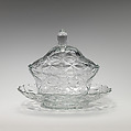 Bowl with cover and tray, Glass, British or Continental European