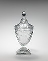 Urn with cover, Glass, probably Continental European
