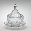 Bowl with cover and stand, Glass, Continental European