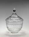 Bowl with cover, Glass, British or Irish