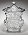 Punch bowl with cover, Glass, Irish