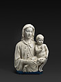 Madonna and Child with Scroll, Luca della Robbia (Italian, 1399/1400–1482 Florence), Glazed terracotta, Italian, Florence