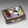 Snuffbox with music lesson scene, Jacques Philippe Le Bas  French, Enameled copper, British, South Staffordshire