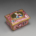 Snuffbox with portrait of an unidentified man, Enameled copper, British, possibly Bilston