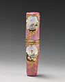 Scent bottle holder, Enameled copper, British, South Staffordshire