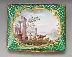 Snuffbox, Enameled copper, British, possibly South Staffordshire, possibly Bilston