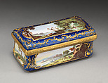 Snuffbox, Enameled copper, British, possibly South Staffordshire, possibly Bilston