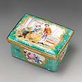 Snuffbox, Jacopo Amigoni  Italian, Enameled copper, British, South Staffordshire