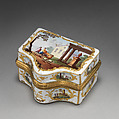 Snuffbox, Enameled copper, British, South Staffordshire