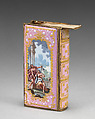 Book-shaped nécessaire, Enameled and gilt copper, British, South Staffordshire